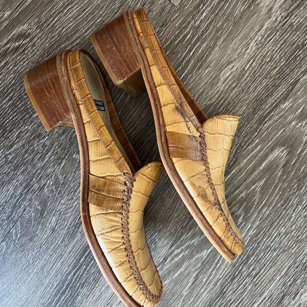 Stuart Weitzman Vintage Crocodile Mules